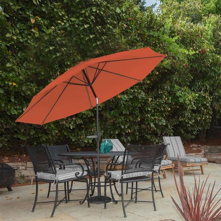 PURE GARDEN 10Ft Outdoor Tilting Patio Umbrella, Terracotta 50-100-TC